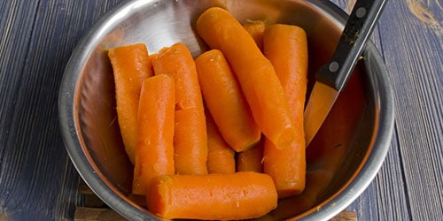 Вареная морковка