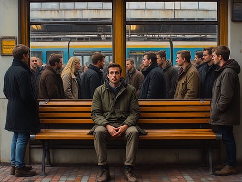Незнакомые люди в метро