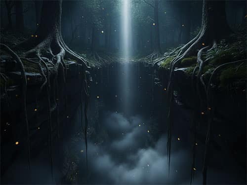 Пропасть в лесу