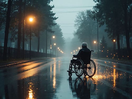 Человек в инвалидной коляске