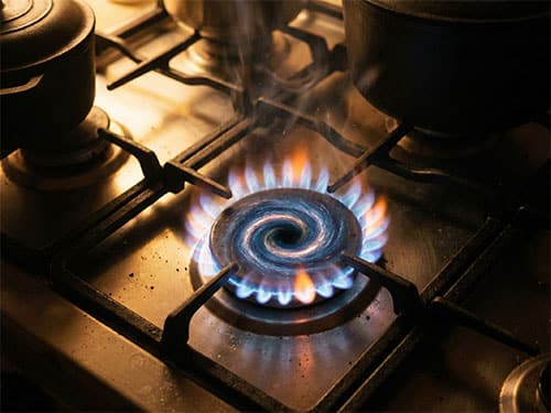 Горящая конфорка