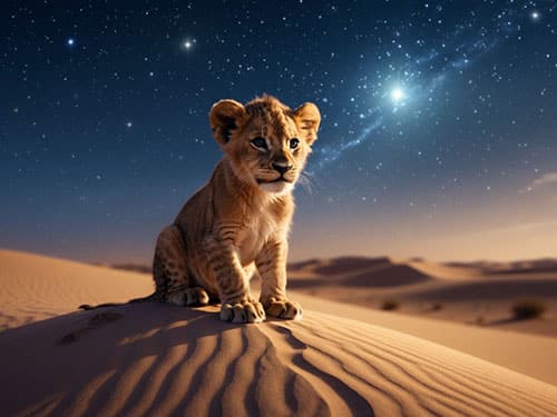 Маленький львенок