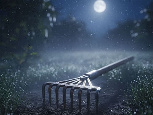 Грабли на земле