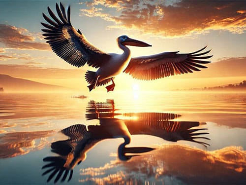 Летящий пеликан