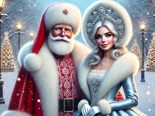 Дед Мороз со Снегурочкой