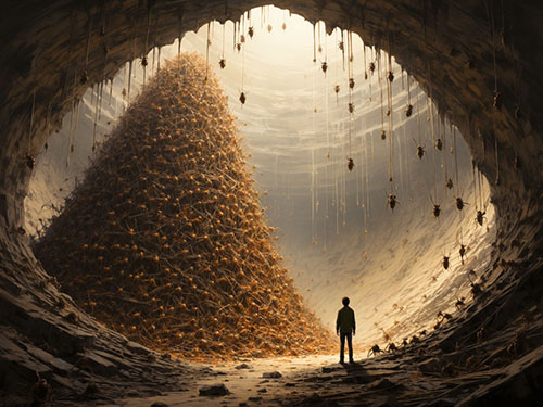 Огромный муравейник