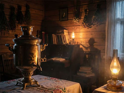 Самовар на столе