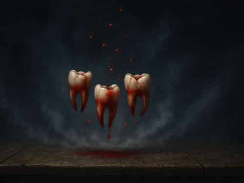 Зубы в крови