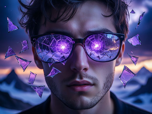 Носить разбитые очки