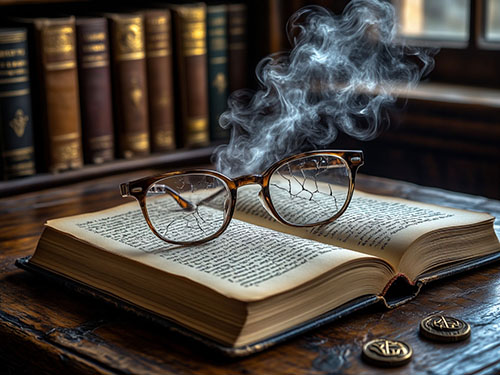 Уронить и разбить очки