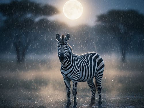 Зебра в саванне