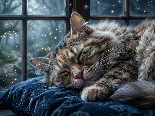 Спящий кот
