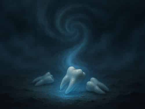 Выбитые зубы на земле