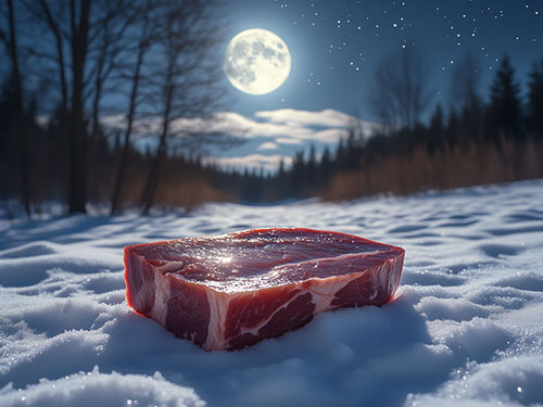 Мясо на снегу