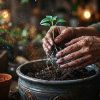 Пересаживать цветы