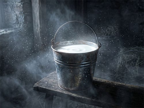Молоко в ведре