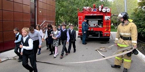 пожар в школе