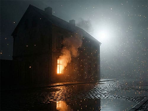 Пожар в доме