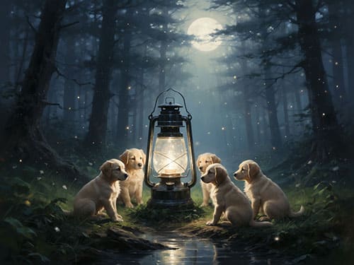 Много щенков