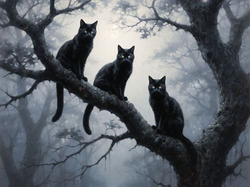 Кошки на дереве