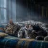 Кошка с котятами