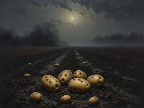 Картошка на земле