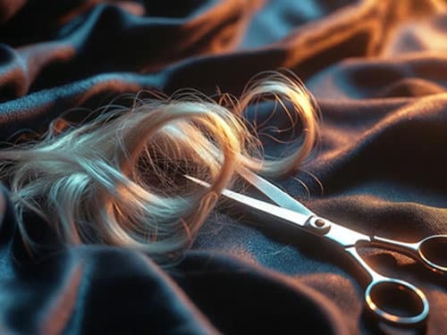 Отстричь клок волос