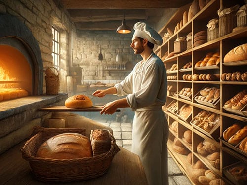 Печь хлеб