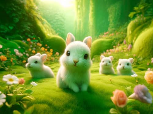 Много кроликов
