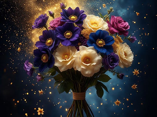 Букет живых цветов