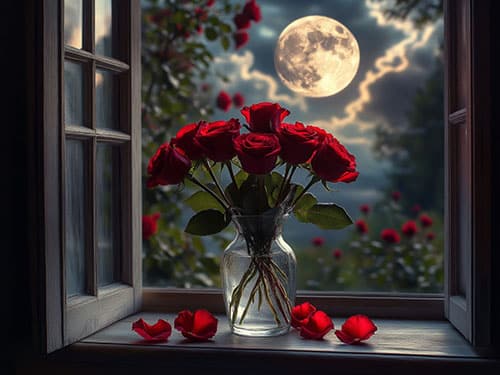 Букет красных роз