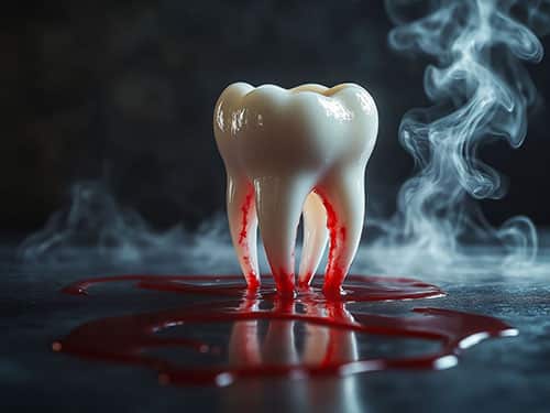 Выпал зуб с кровью