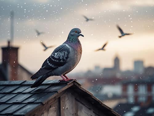 Голубь на крыше