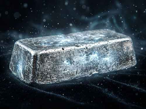 Серебро в слитке