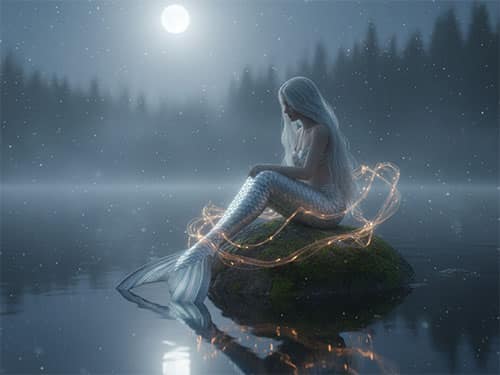 Русалка на камне