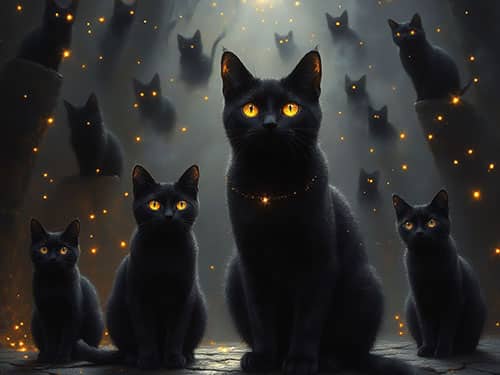 Много черных кошек