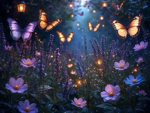 Много бабочек