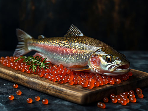 Форель с икрой