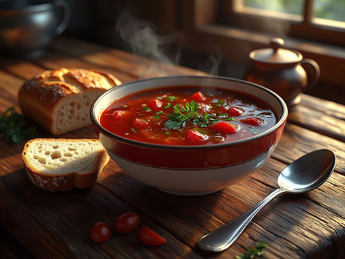 Вкусная еда на столе