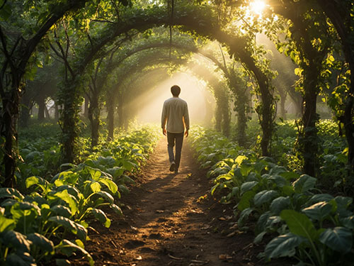 Грядки с овощами