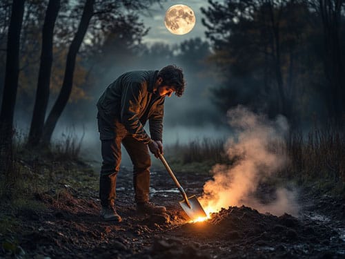 Копать землю лопатой