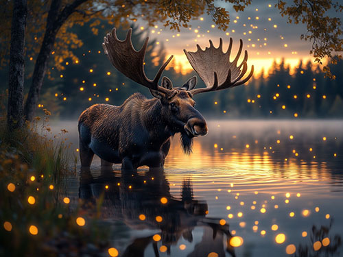 Огромный лось