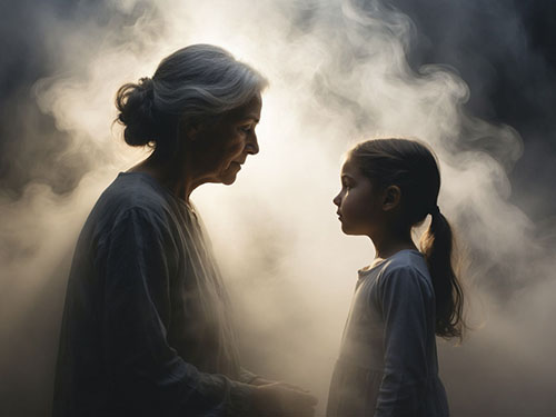 Бабушка с внучкой