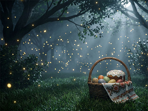 Кулич и яйца