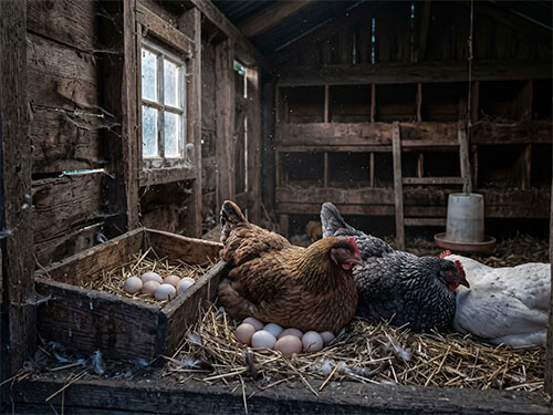 Куры и яйца