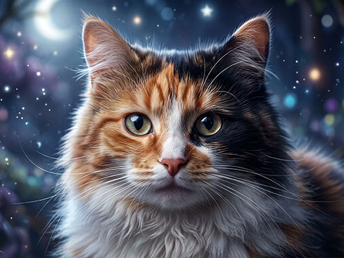 Трехцветная кошка