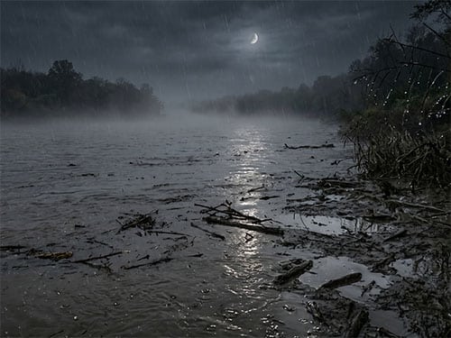 Грязная река
