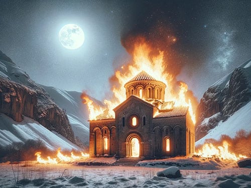 Пожар в церкви