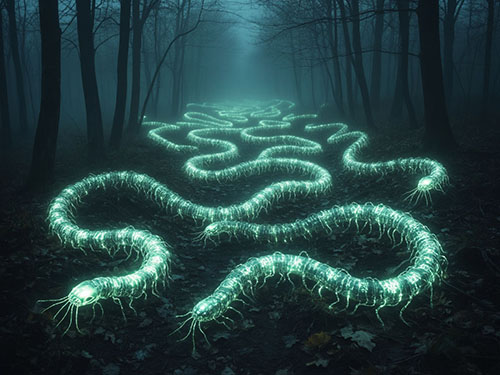 Светящиеся черви