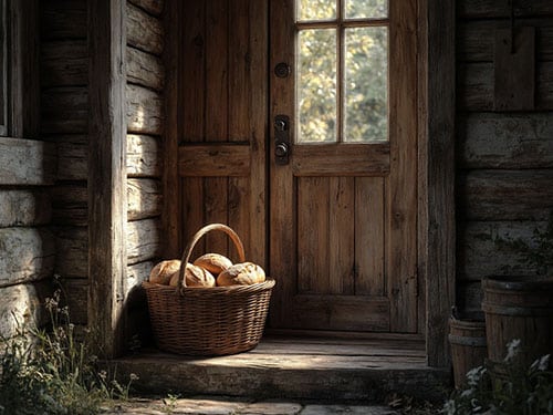Корзина с хлебом